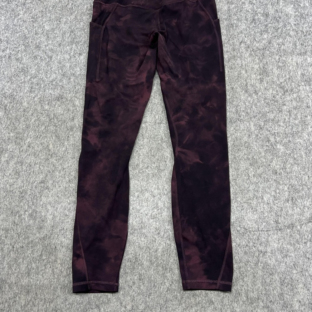 Lululemon Leggings Womens 6 Purple Tie Dye Align High Rise Pocket Ankle Pants - Picture 8 of 16